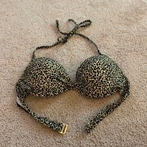 Cheetah Print Push Up Bikini Top